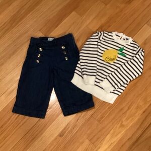 Janie and Jack Navy and White Kids Matching Set